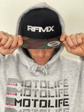 Load image into Gallery viewer, RFMX Embroidered Snapback Hat/ Camo
